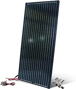 Nature Power 50215 215 Watt 12 Volt Cables and Mounting Brackets Solar Panel, Black