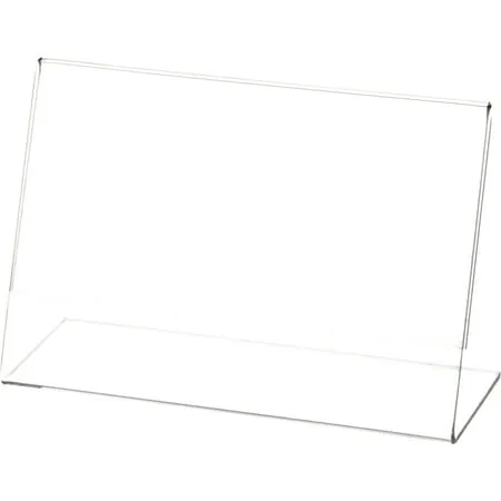 Plymor Clear Acrylic Sign Display/Literature Holder (Angled), 10" W x 7" H