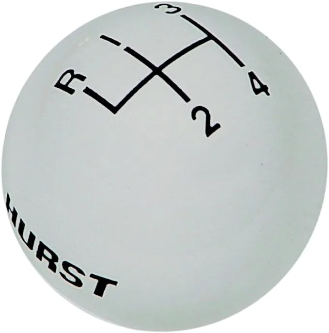 Hurst 1637626 SHFTR KNOB-4 SPD(WHITE) 3/8-16