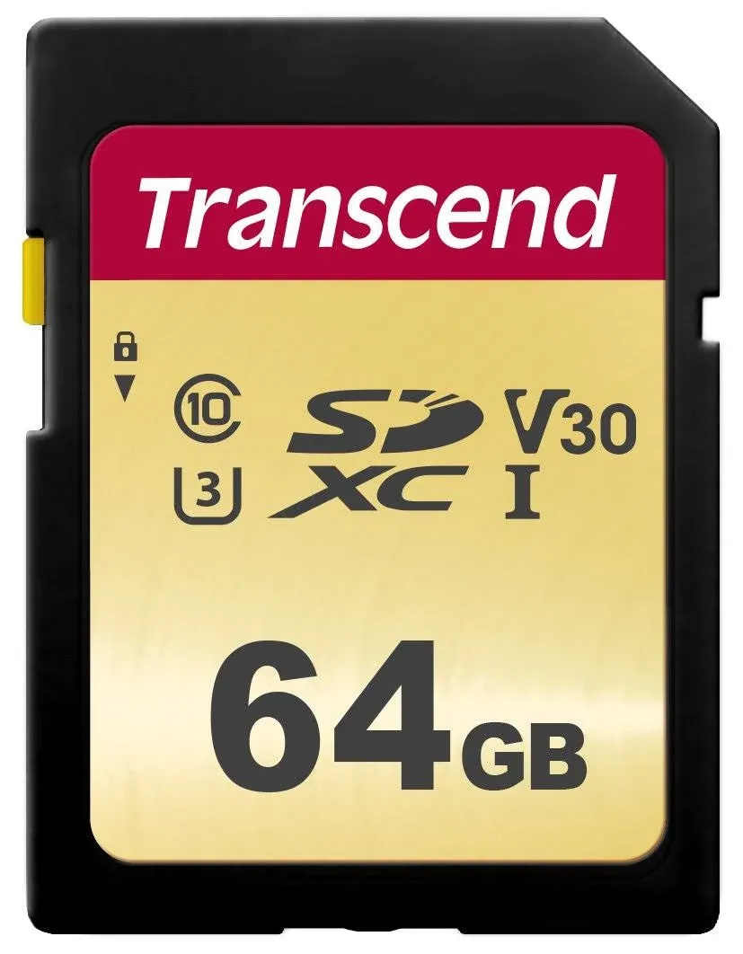 TS64GSDC500S-E - Transcend 64GB SDXC/SDHC Memory Card