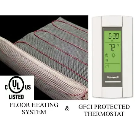 35 Sqft Warming Systems 120V Electric Floor Heating Mat with GFCI Programmable Thermostat