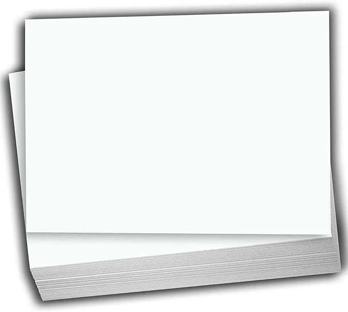 Hamilco White Cardstock Thick Paper - Blank Index Flash Note & Post Cards - Greeting Invitations Stationary 4 X 6 Heavy Weight 100 lb Card Stock for Printer (100 Pack) Bright