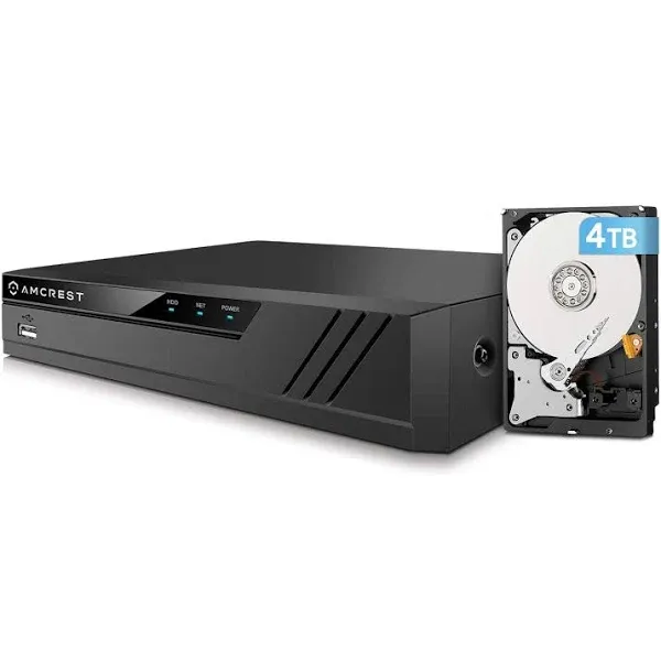 Amcrest NV4116E 720p/1080p 3MP-8MP 4K NVR  HDD Not Included Renewed -