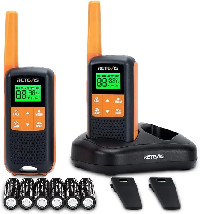 Retevis RT49 Walkie Talkies Rechargeable,IPX4 Waterproof Two Way Radios for Adul