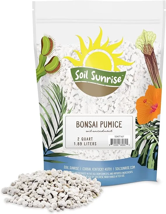 Horticultural Bonsai Pumice Soil Amendment (2 LB), Supplement for Bonsai and Cactus Indoor Plants