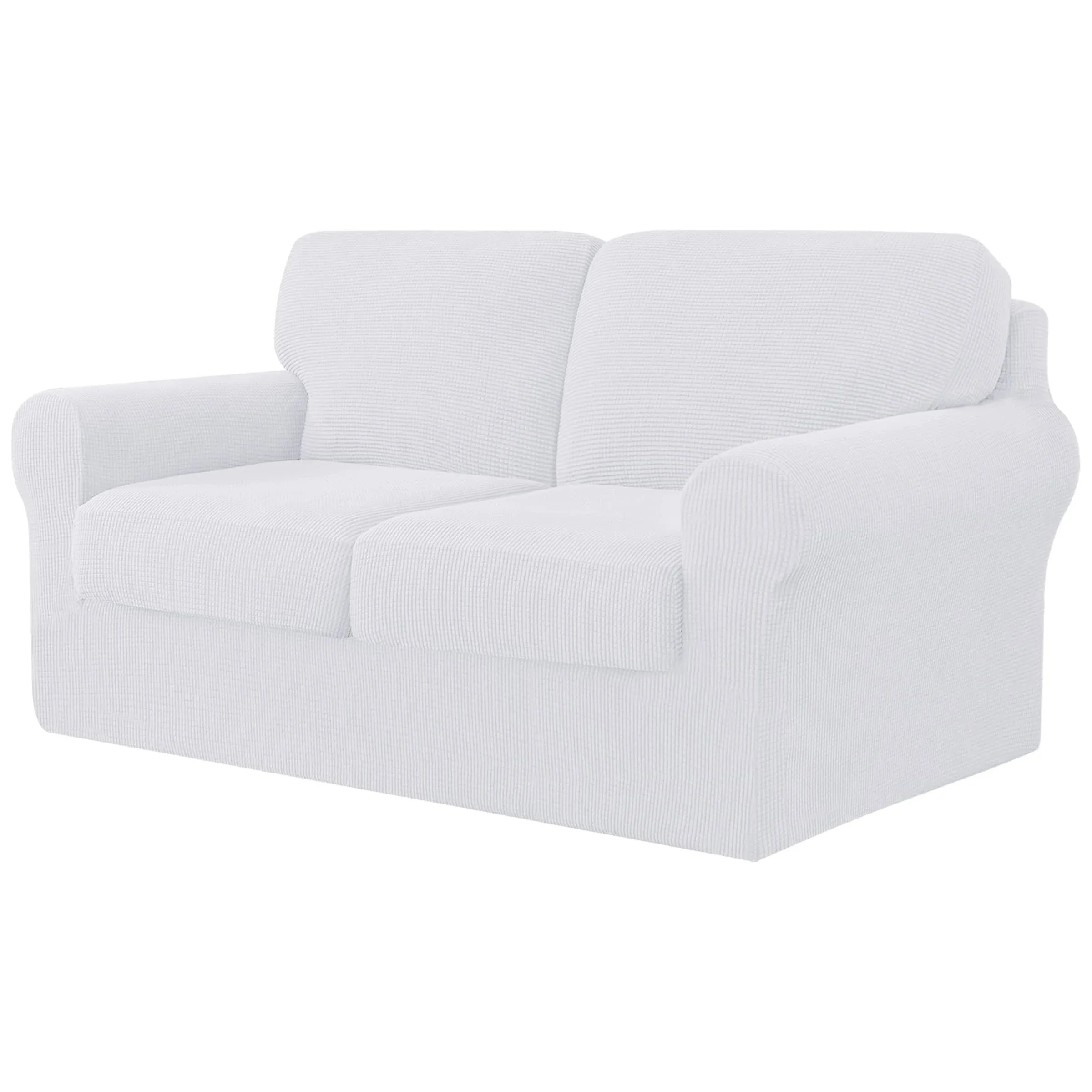 CHUN YI 5 Piece Stretch Loveseat Sofa Cover, 2 Seater Couch Slipcover with Two