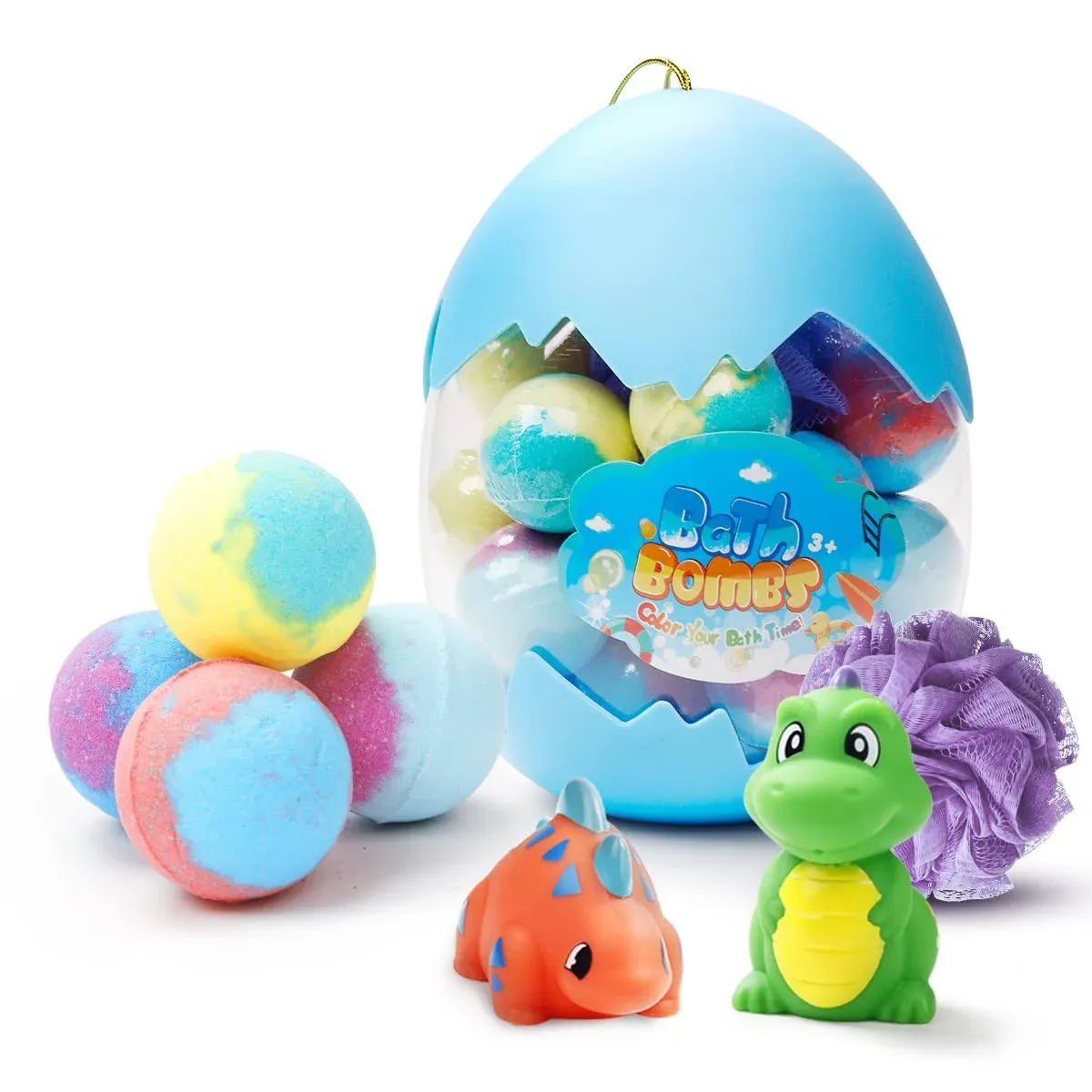 OSOMBUBO Bath Bombs for Kids (Shower Set with 20pcs Bath Ball and Dinosaur ...