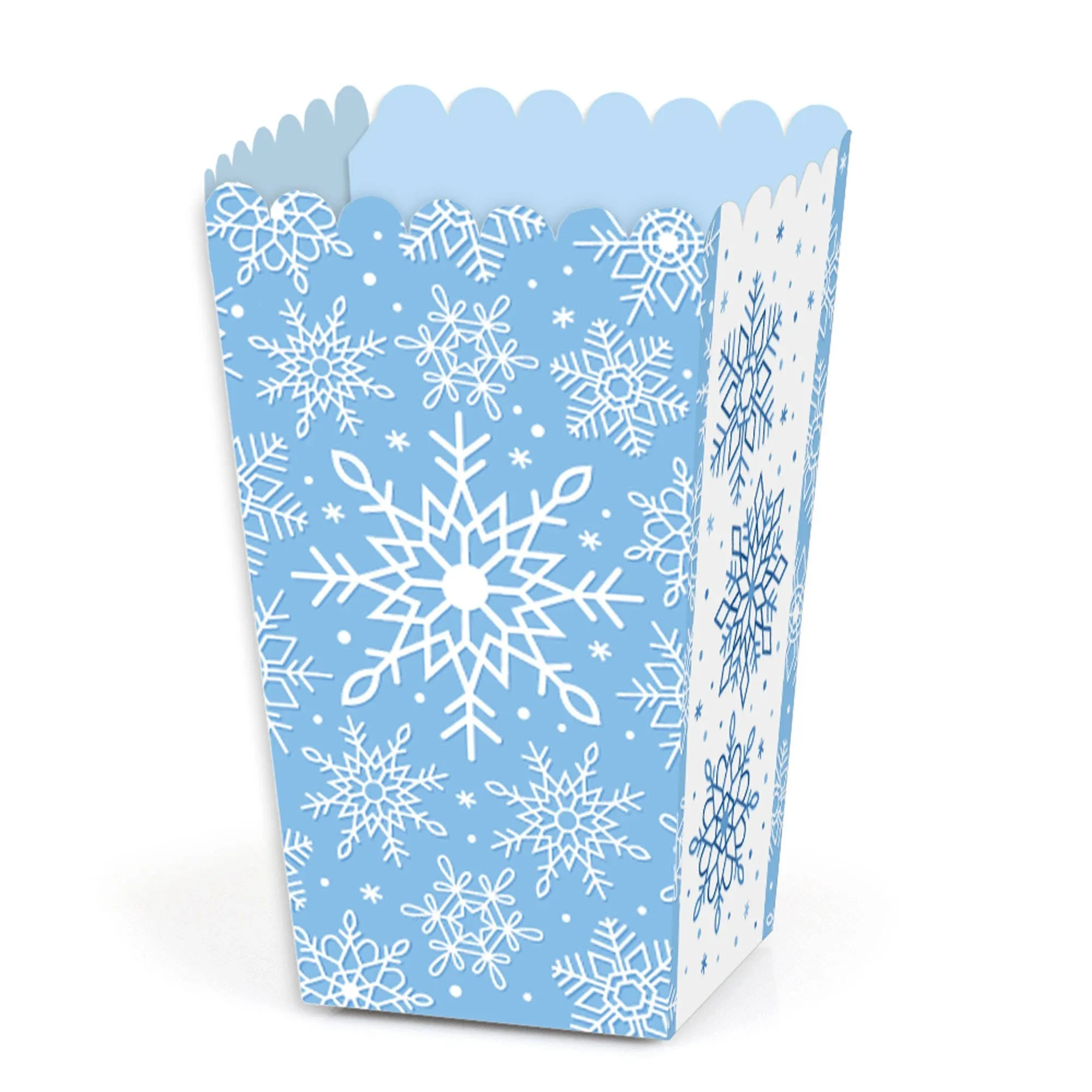 Big Dot of Happiness Blue Snowflakes - Winter Holiday Party Favor Popcorn Treat ...