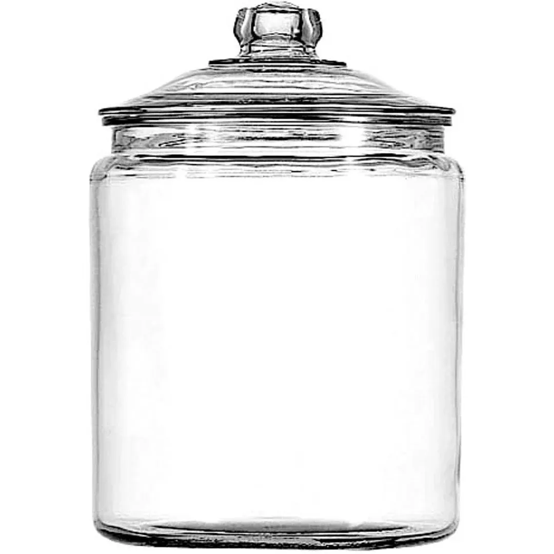 Anchor Hocking Heritage Hill 1/2 Gallon Glass Jar with Lid, Set of 2