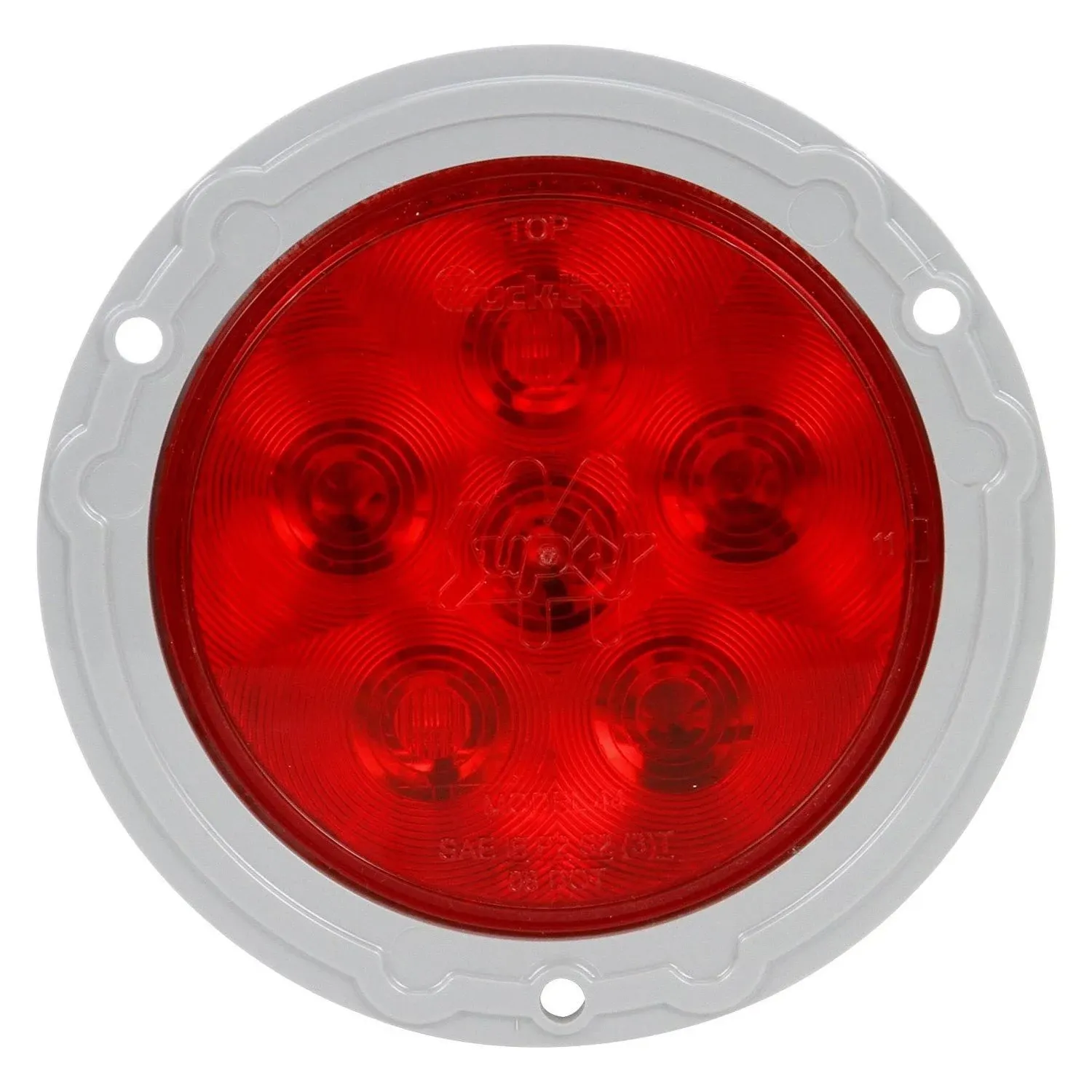 Truck-Lite® 44322R - Super 44 Series 4&quot; Red Round Flange Mount LED Combination Tail Light