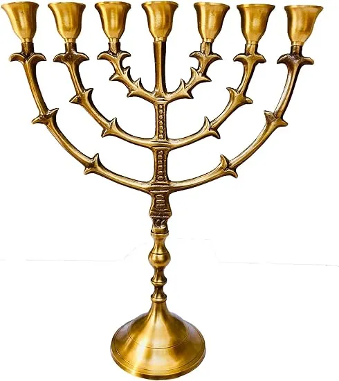 Menorah   12&quot; made of brass cooper, Salomon&#39;s Menorah brand , vintage design