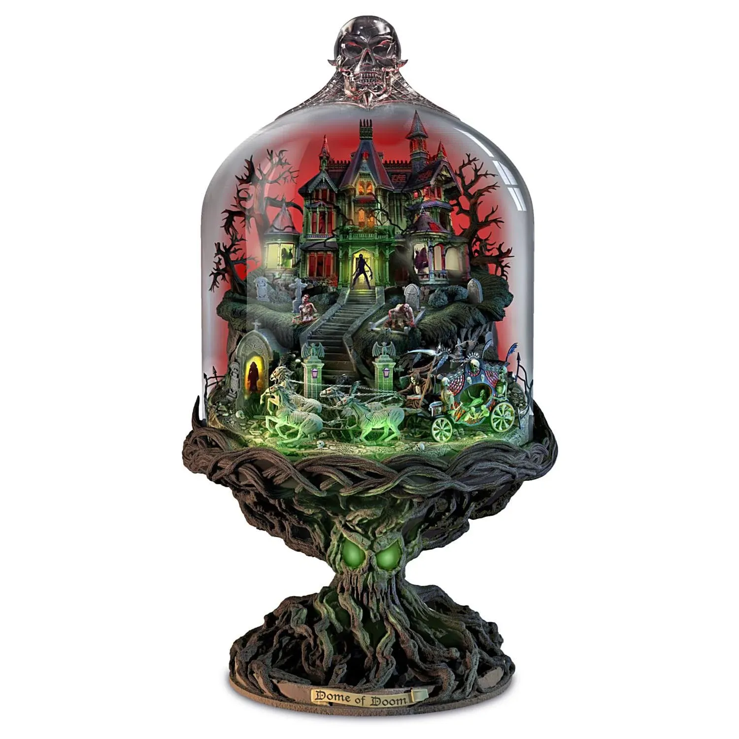 Halloween Decor - Dome of Doom Light Up Haunted House Sculpture