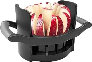 OOKUU Apple Slicer Corer, [Large Size] 16-Blade Heavy Duty Apple Cutter with Base, [Upgraded] Cut Apples All The Way Through, Stainless Steel Ultra-Sharp Blade, Fruits & Vegetables Divider, Wedger