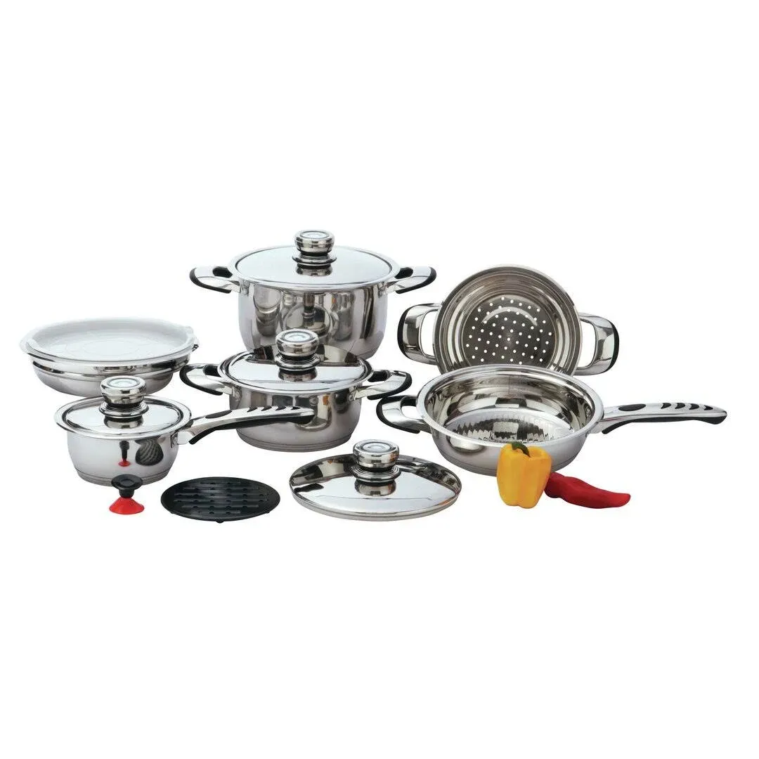 Chef KT12 Chef 12Pc 9Ply Ss Cookware withTrivet