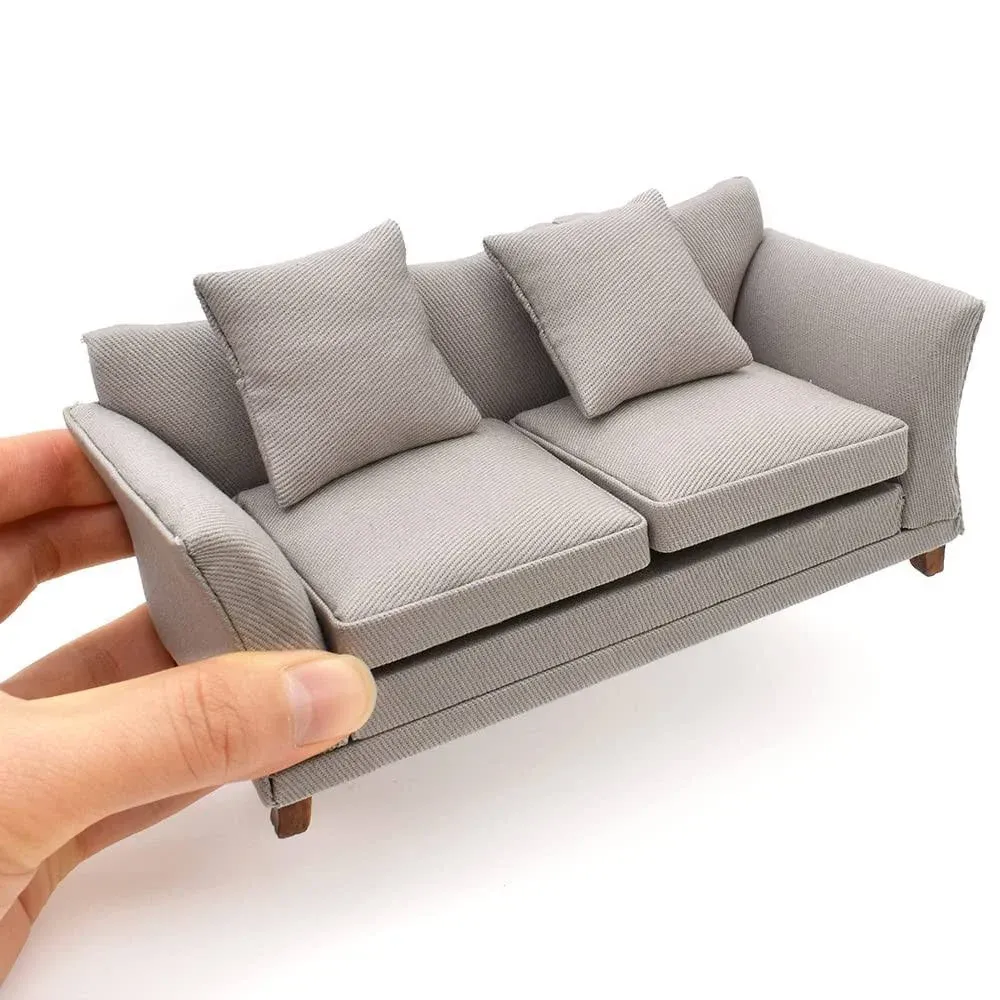 Iland Modern Dollhouse Furniture on 1/12 Scale of Miniature Sofa for Dollhouse ...