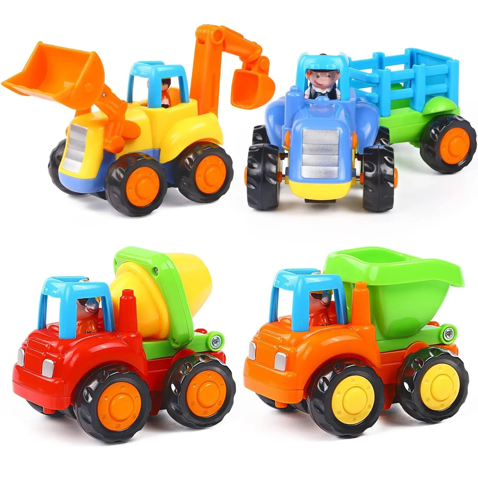 ORWINE Inertia Toy Early Educational Toddler Baby Toy Friction Powered Cars Push ...