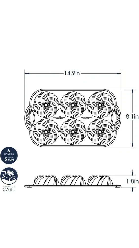 Nordic Ware Swirl Bundtlette Pan