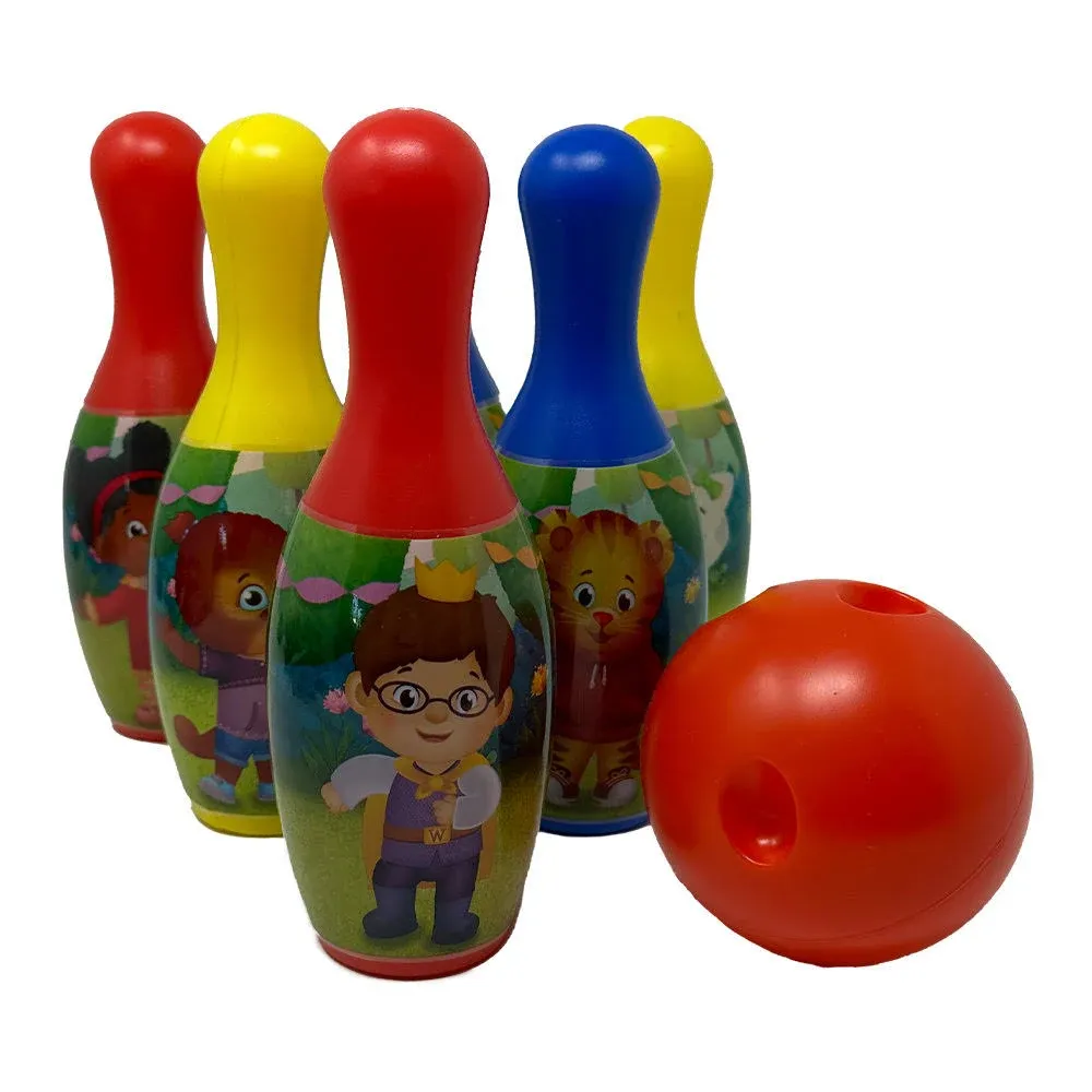 Daniel Tiger's Neighborhood Mini Bowling Set (6 Pins + 1 Ball) Waloo Sports