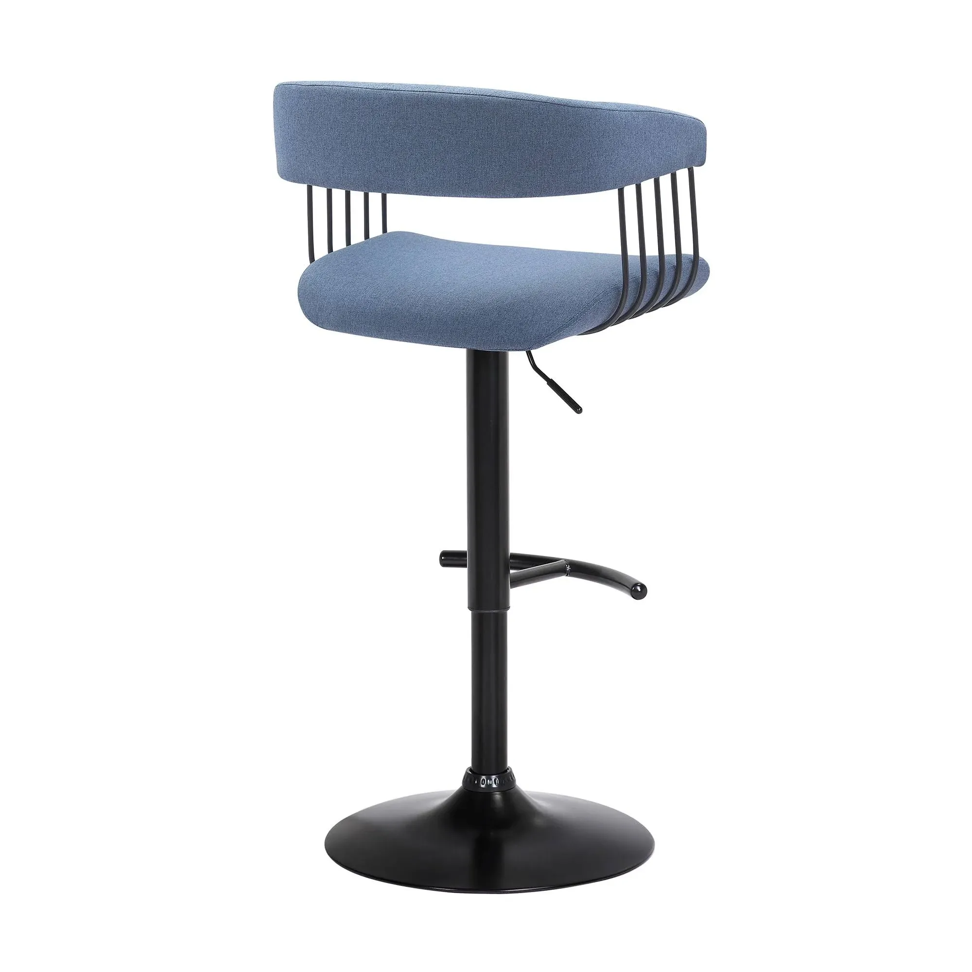 Calista Upholstered Adjustable Height Swivel Counter or Bar Stool