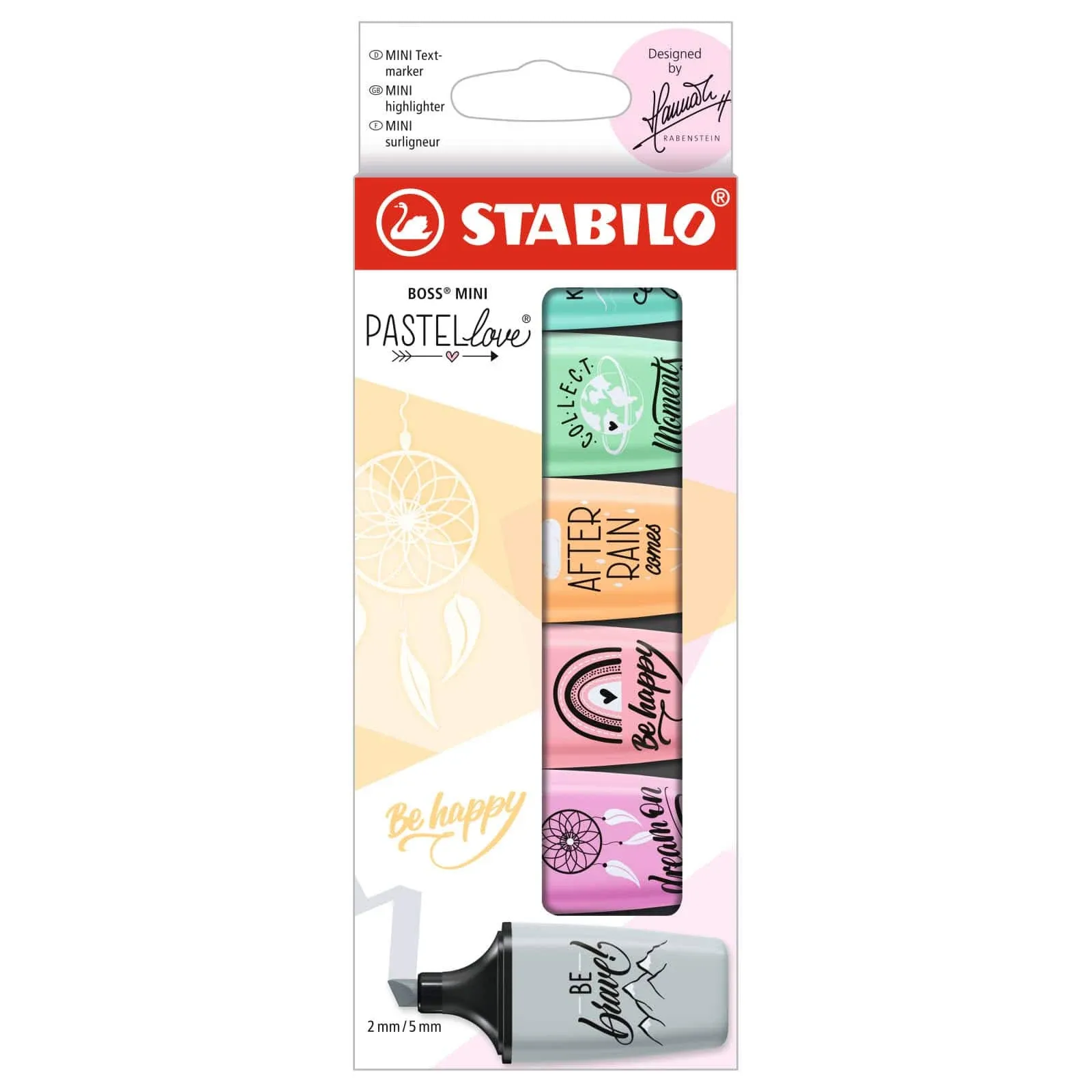 STABILO Highlighter BOSS MINI Pastellove - 6pcs - Assorted Colors