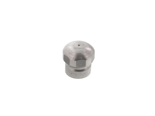 Erie Tools Button Nose 1/8' Drain Cleaning Nozzle 3.0 Orifice 5500 PSI Stainless Steel for Sewer Pipe Water Jetter