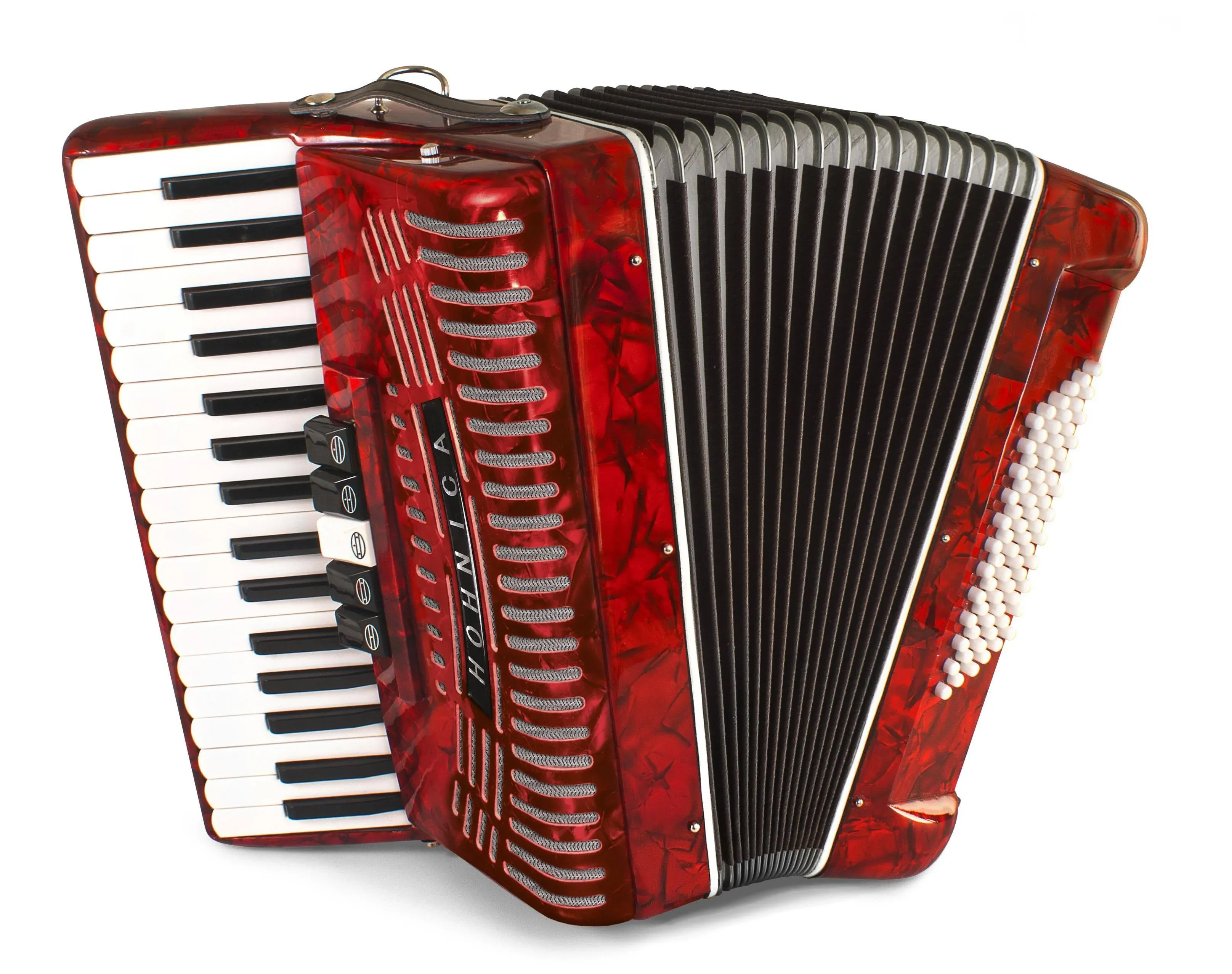 Hohner Hohnica 1305 Piano Accordion Pearl Red B-Stock