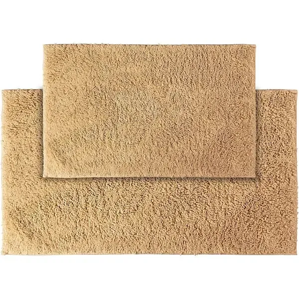 Garland 2-Piece Cotton Washable Bath Rug Set, Natural, Queen