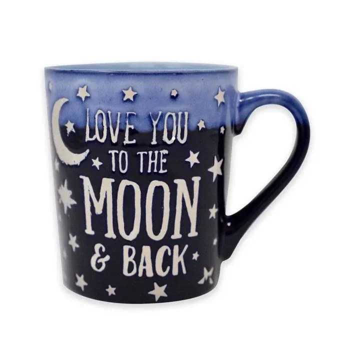 Love You To The Moon And Back Coffee Tea Mug Cup 20 Oz Ceramic Boston Warehouse