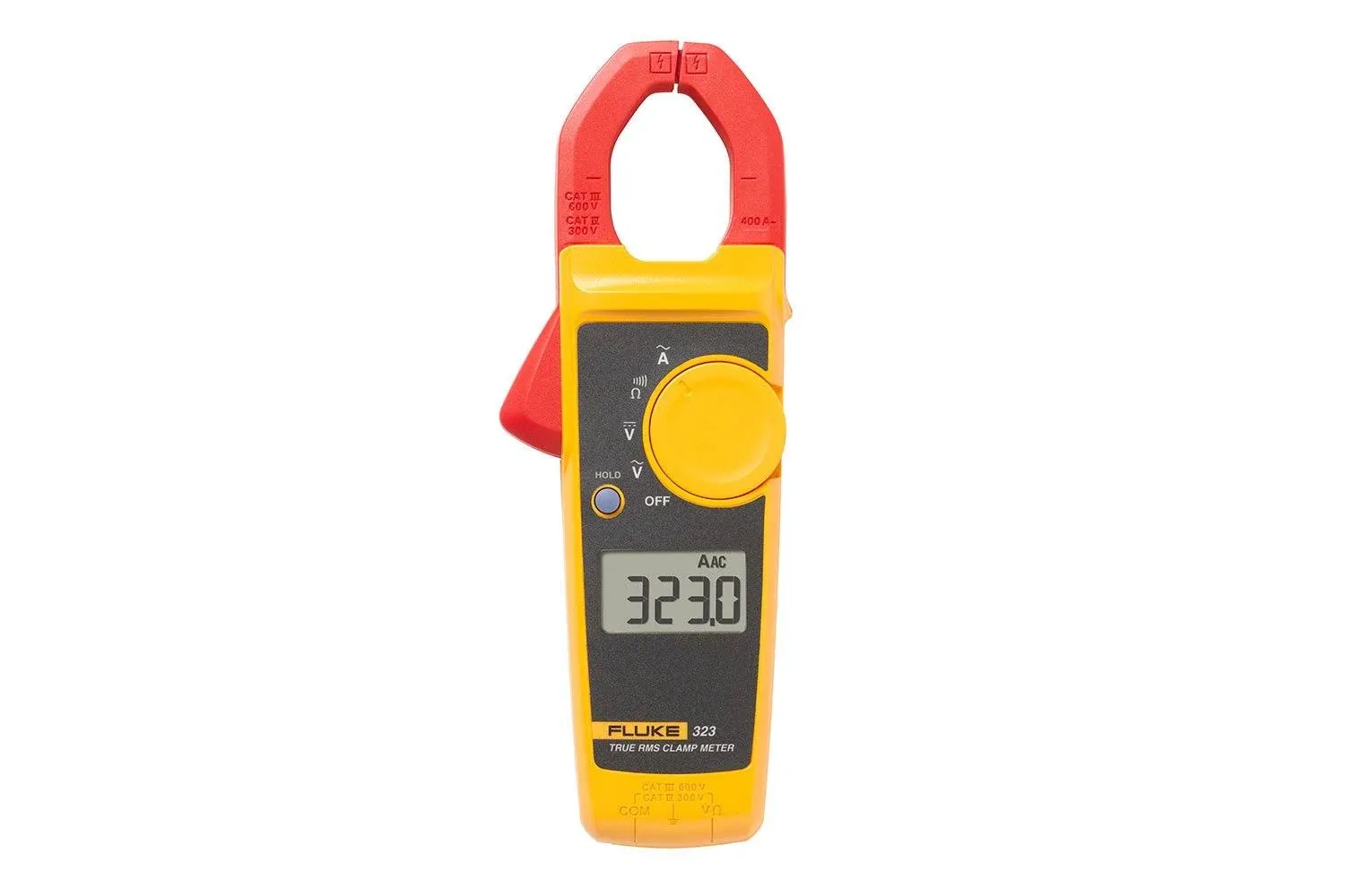 Fluke 323 Clamp Meter For Commercial/Residential Electricians, Measures AC Current To 400 A,Measures AC/DC Voltage To 600 V, Includes 2 Year Warranty And Soft Carrying Case,Multicolor,8"x3"x2"