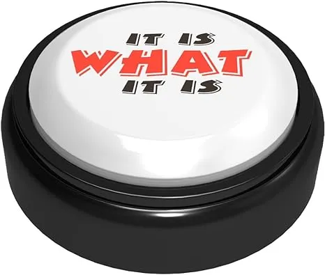 The ORIGINAL CUSTOM EASY BUTTON ® - IT IS WHAT IT IS - RECORD ANY 10 SECOND MESSAGE