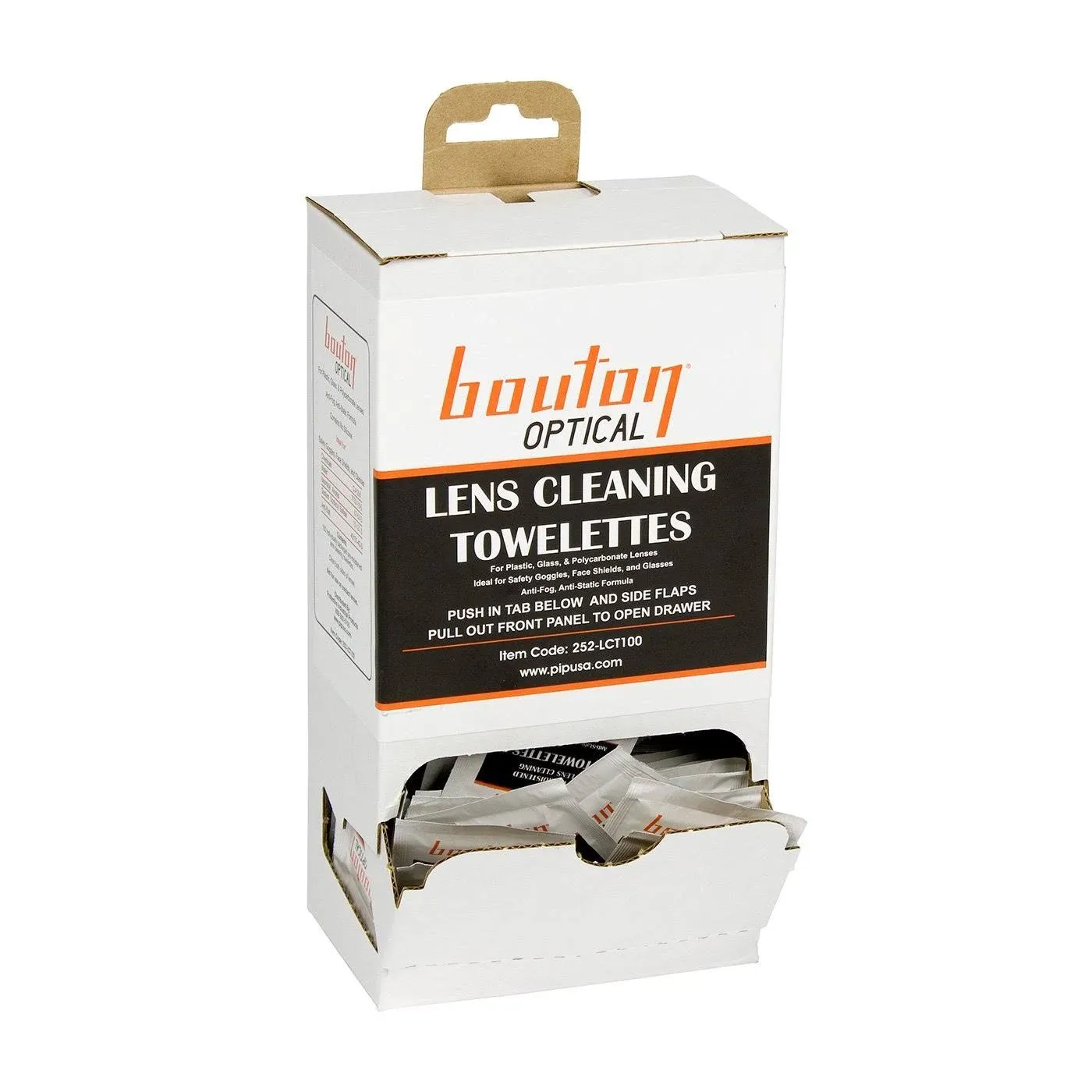 Bouton Optical Lens Cleaning Towelettes, 100/Box (252-LCT100)