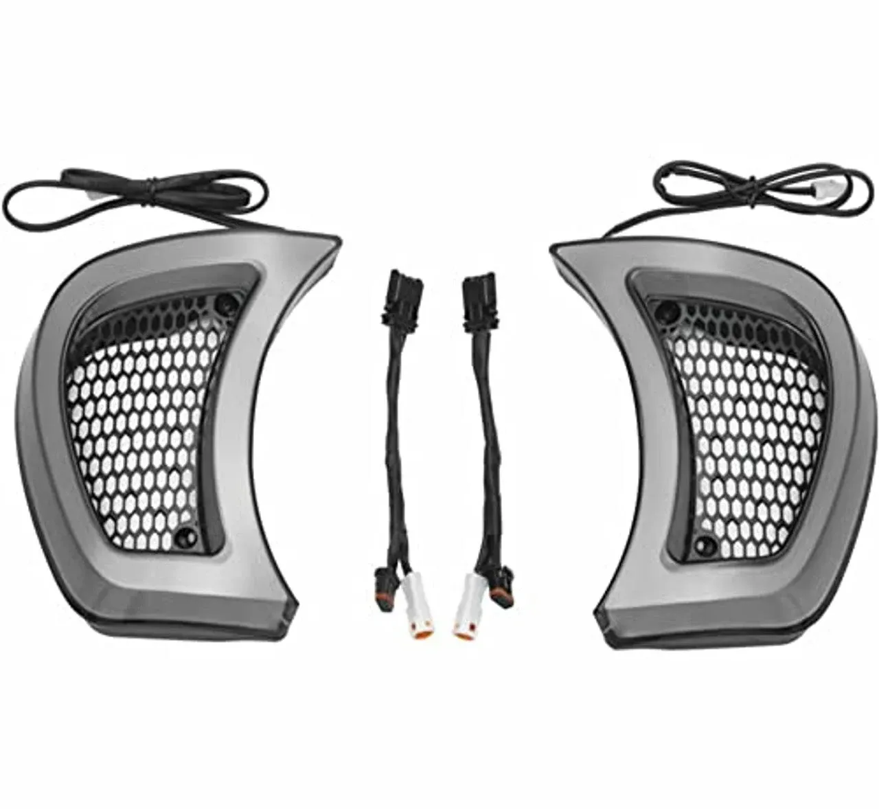 Kuryakyn 2947 Motorcycle Lighting Accessory: Tracer Headlight Vent Accents, Smoke