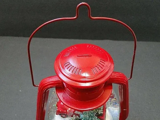 San Francisco Music Box Red Truck Lantern Snow Globe