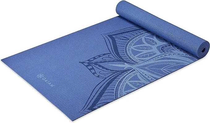 Gaiam Yoga Mat - Premium 5mm Print Thick Non Slip Exercise & Fitness Mat for All Types of Yoga, Pilates & Floor Workouts (68" x 24" x 5mm)