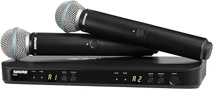 Shure BLX288/PG48 Wireless Dual Vocal System with Two PG58 Handheld Transmitters. H9 Band