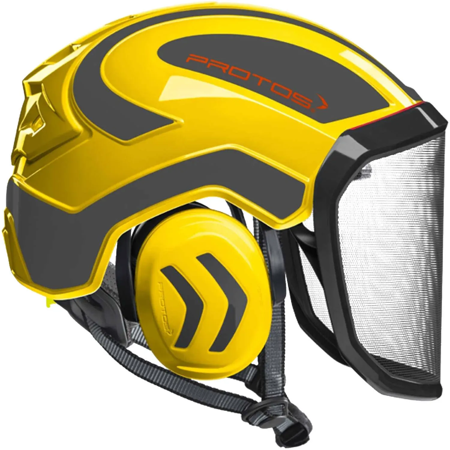 PROTOS HELMET YELLOW AND GRAY Pfanner Protos Integral Arborist Helmet Climbing