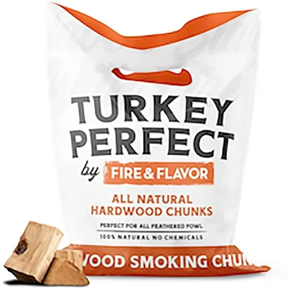 Fire & Flavor Turkey Perfect Premium All Natural Cherry Wood Chunks for Smoking - Smoking Wood Chunks - Charcoal for Grilling