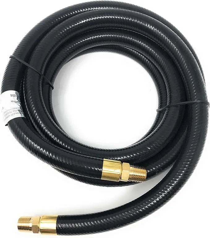 8' LP Propane Gas Hose Pressure Washer Hose Air Hose Assembly 1/4 Male NPT x 1/4 Male NPT [948-838] High or Low Pressure for LP Gas Tanks RV BBQ Grills Heaters Air Compressor