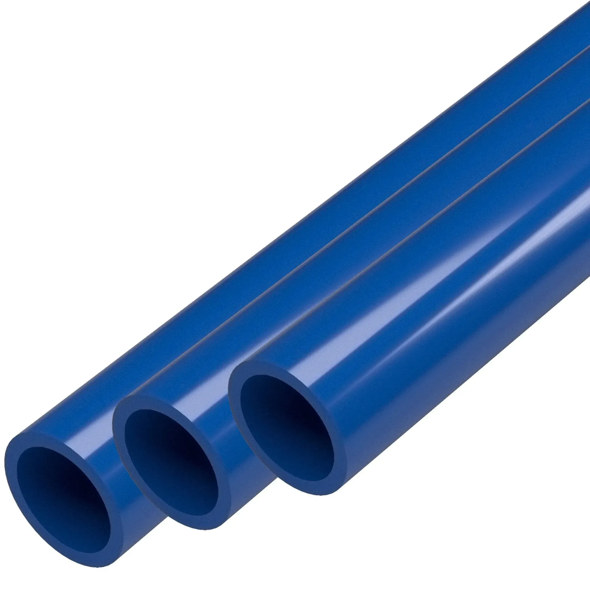 1/2" Size Furniture Grade PVC Pipe, 40", Blue (3-Pack)