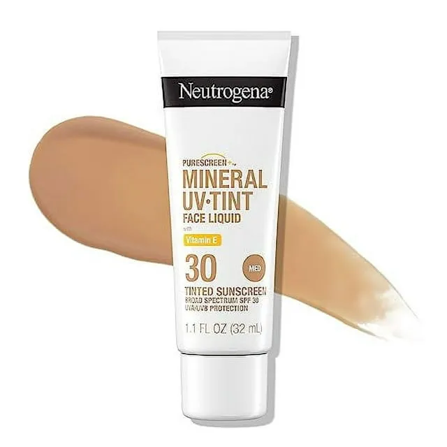 Neutrogena Purescreen+ Tinted Mineral Face Sunscreen, Deep, 1.1 fl oz