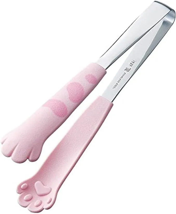 Miya Catch Cat Tongs, 7-Inch, Pink