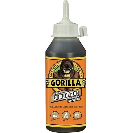 Gorilla Original Waterproof Polyurethane Glue, 4 ounce Bottle, Brown, (Pack of 7)