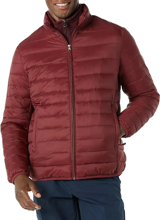 Amazon Essentials Men's Packable Lightweight Water-Resistant Puffer Jacket (Available in Big & Tall)