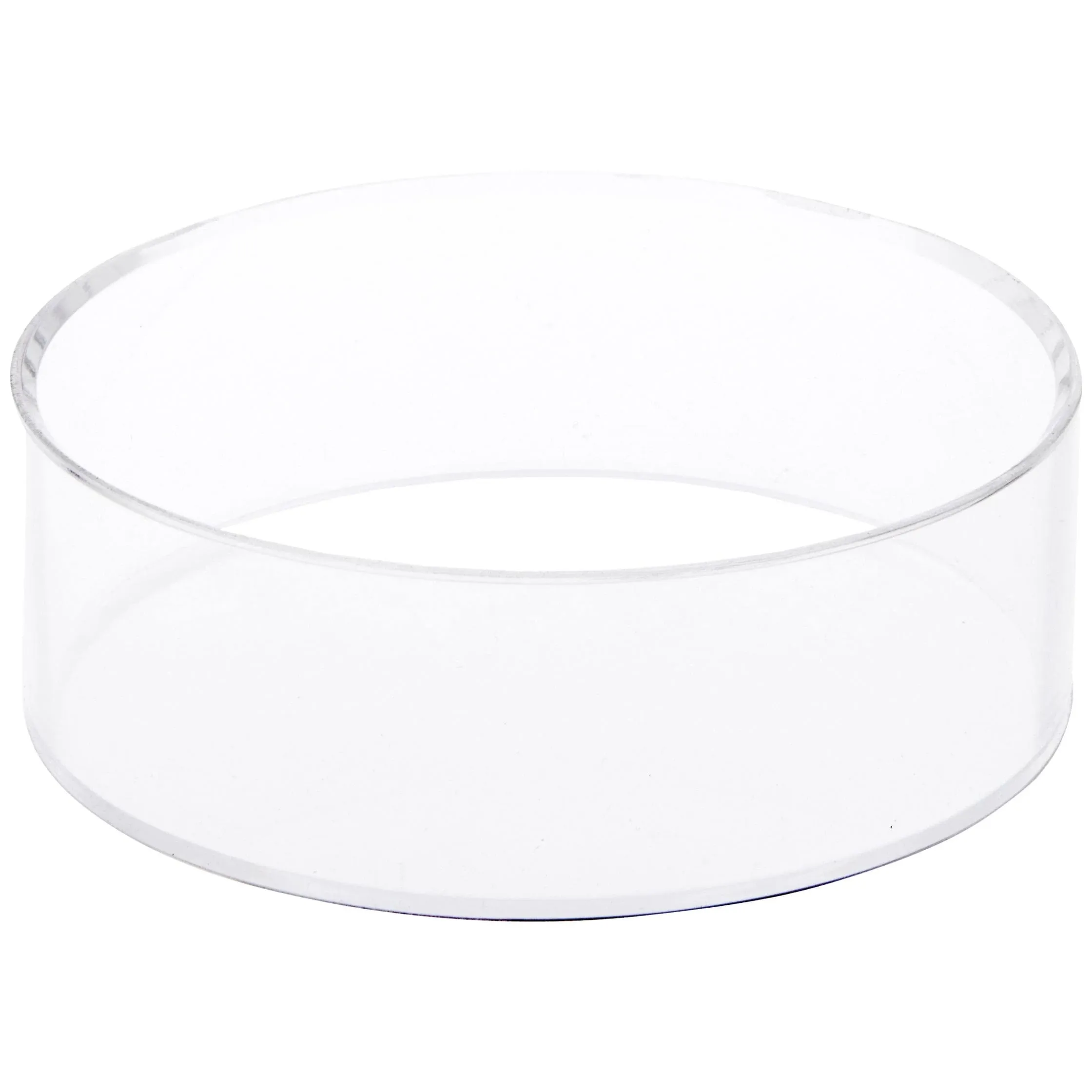 Plymor Clear Acrylic Beveled Ball or Sphere Display Holder Stand, 1.75" H x 5" W