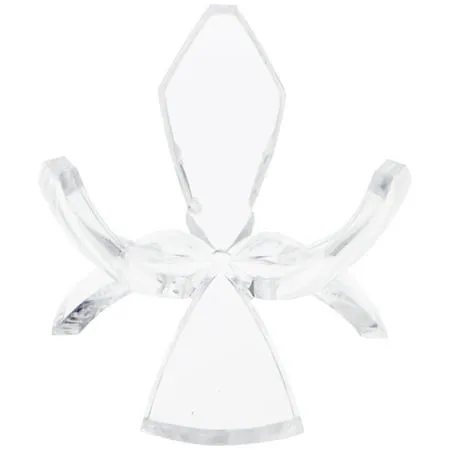 Plymor Clear Acrylic Ball or Sphere Flower Petal Display Holder Stand 1.5 H x 2 W x 2 D (24 Pack)