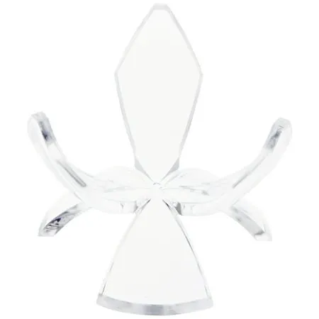 Plymor Clear Acrylic Ball or Sphere Flower Petal Display Holder Stand 1.875 H x 2.5 W x 2.5 D (12 Pack)