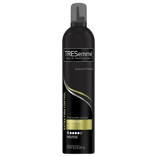 TRESemme Mousse Tres Extra Hold/Firm Control, 2 pack - 10.5 oz each - Frizz Control with Flexible Feel, Styling Foam for All Hair Types, Humidity Resistant