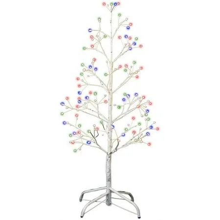 Kurt Adler 3' Pre-Lit Multicolored Fairy Lights Birch Twig Tree