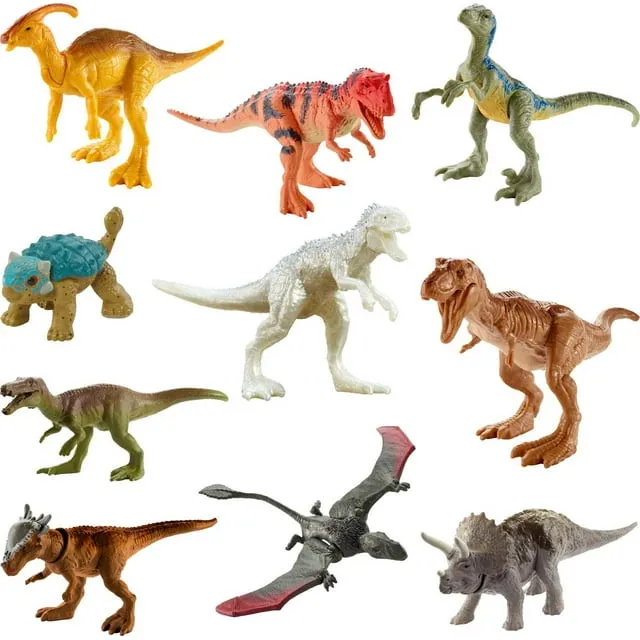 Jurassic World Camp Cretaceous Multipack with 10 Mini Dinosaur Action Figures,