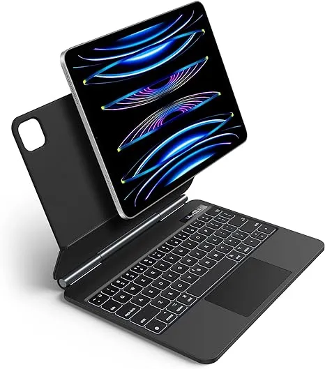 Magic Keyboard Case for iPad Pro 11 in & iPad Air 10.9 in - Wireless Bluetooth Keyboard with Multi-Touch Trackpad and Backlit Keys, Detachable Protective Cover, Auto Sleep/Wake